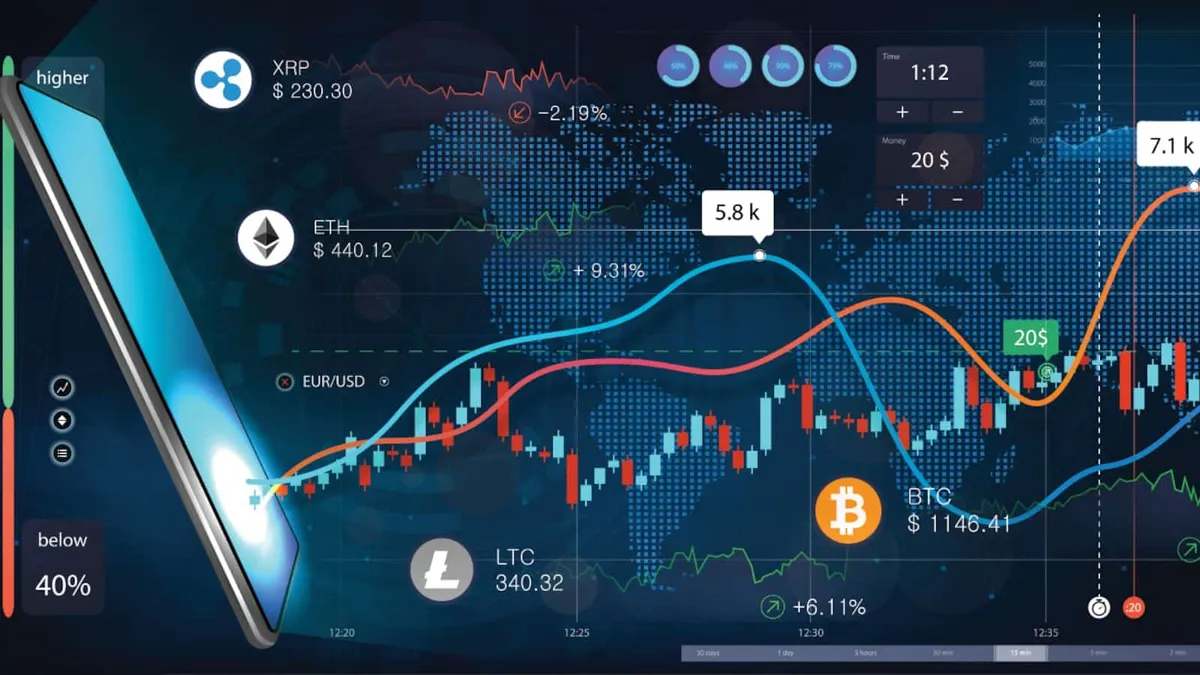 Dark mode interface on professional cryptocurrency exchange